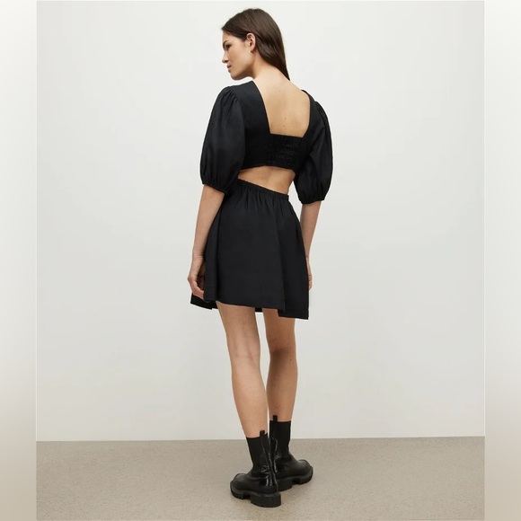 All Saints ~ Linen Colette Soleil Dress in Black - Picture 5 of 12